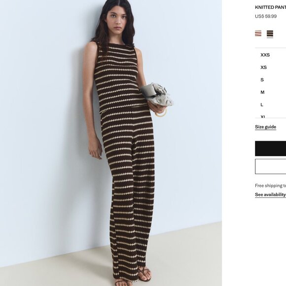 New w/Tags Mango Crochet Pants - Picture 1 of 3
